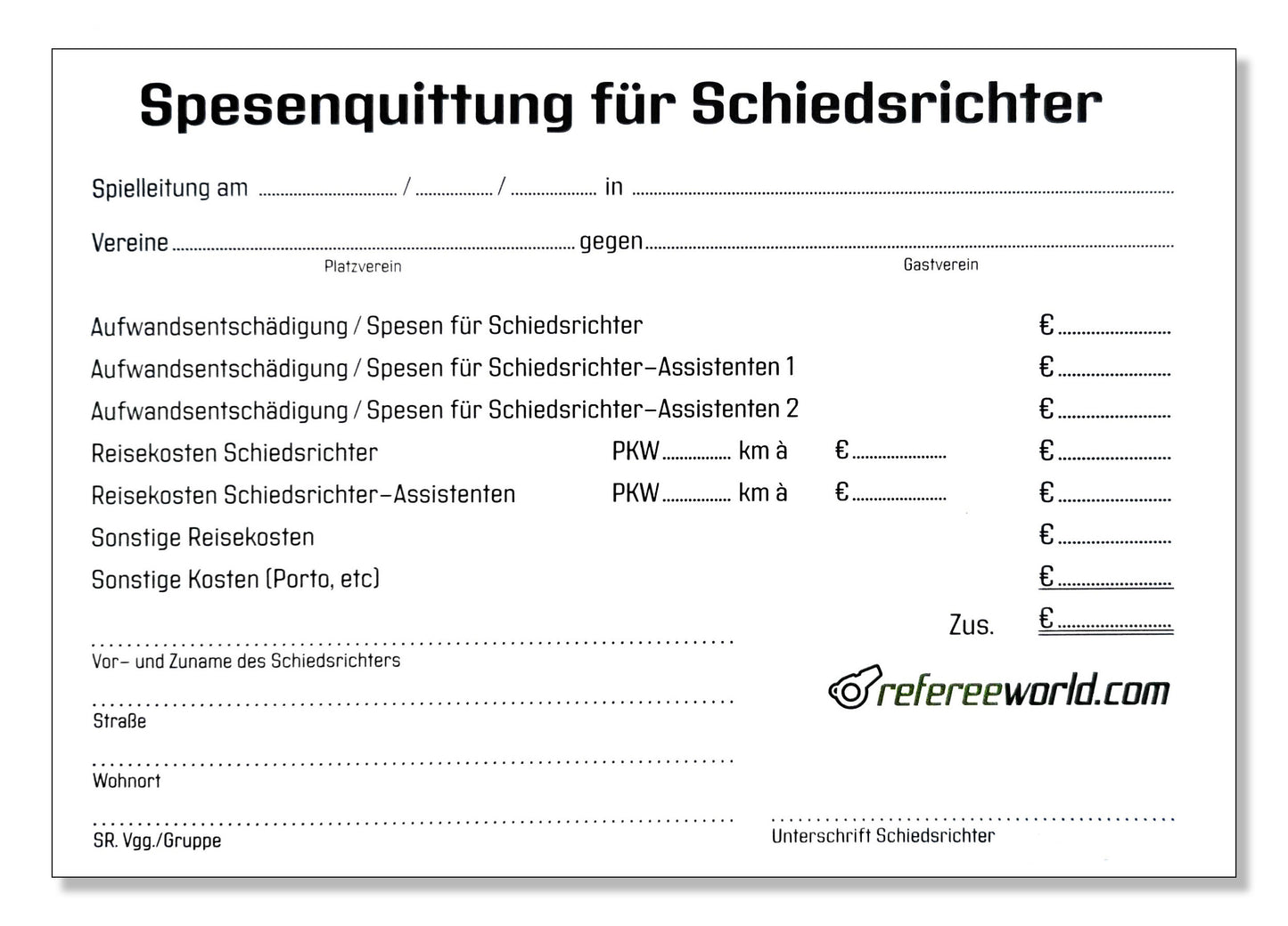 Spesenquittungsblock