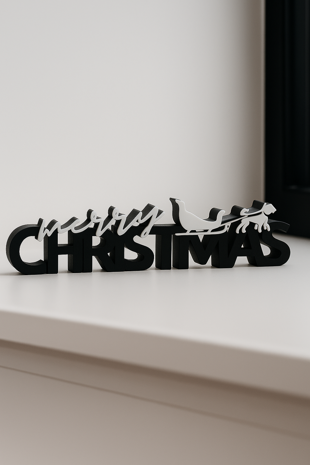 MerryChristmas-Schriftzug als Deko / Aufsteller